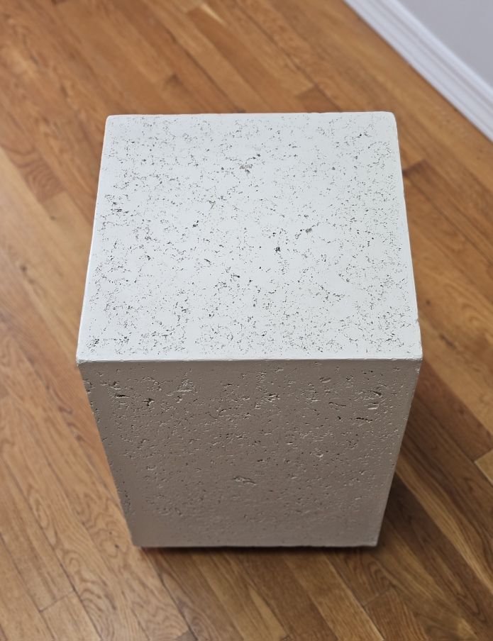 CB2 Ivory Concrete Side Table - photo 5