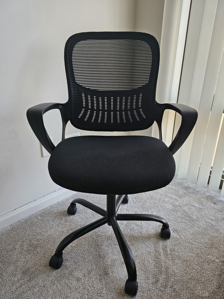Black Mesh Office Chair with Adjustable Height