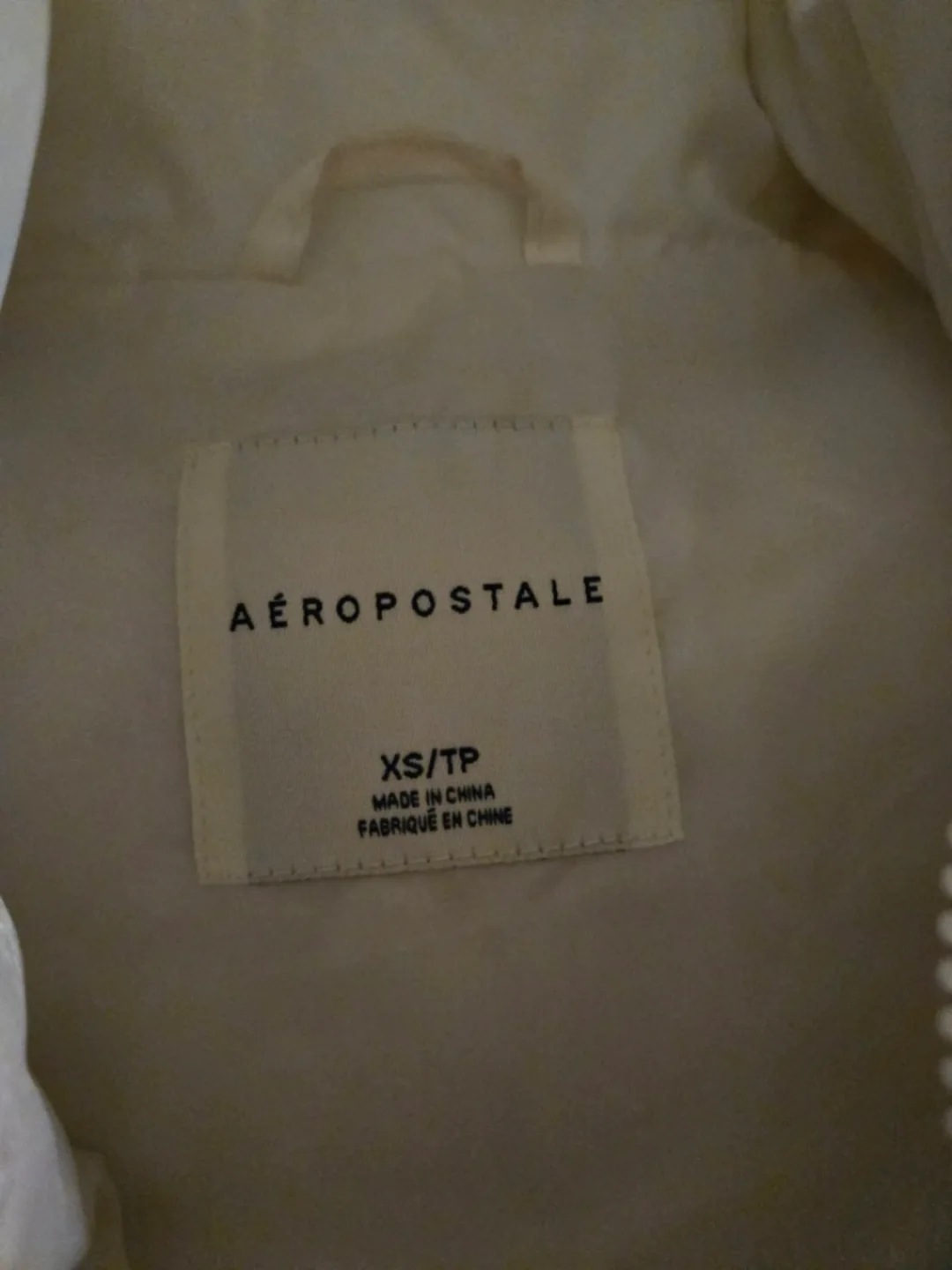 New Cream Aeropostale puffer vest image indicator(2)