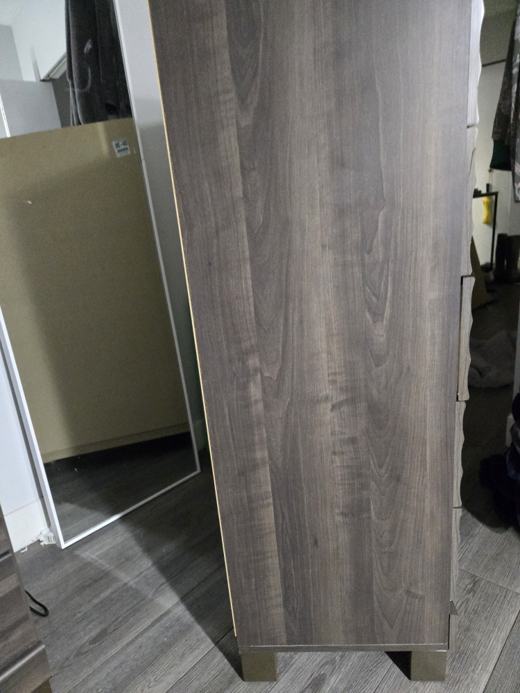 6-Drawer Dark Brown Wooden Dresser - photo 2