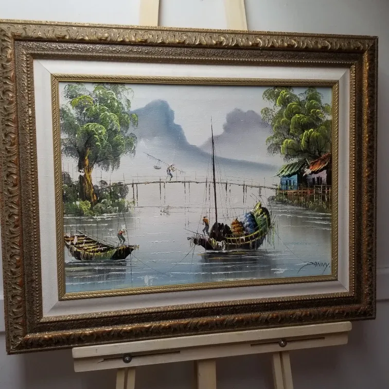 Framed Asian Landscape Painting by Danny image indicator(5)
