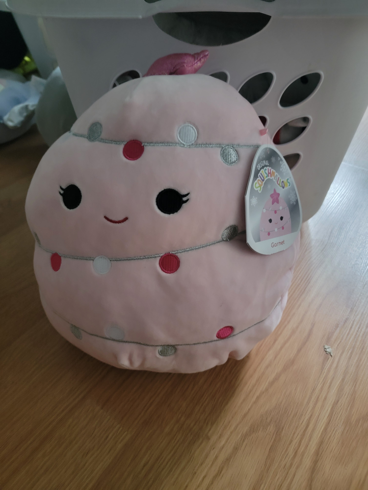 Squishmallow Garnet Holiday Ornament Plush