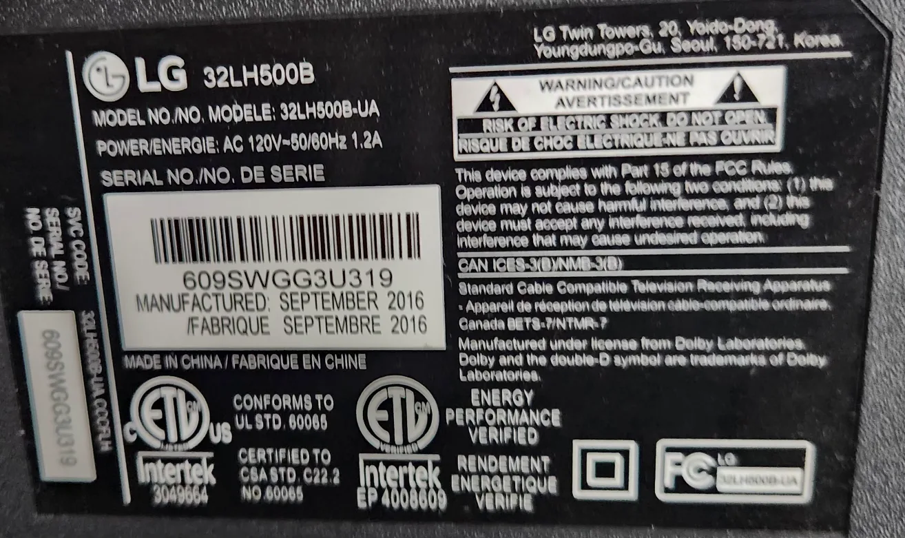 LG 32" HD LED TV image indicator(7)