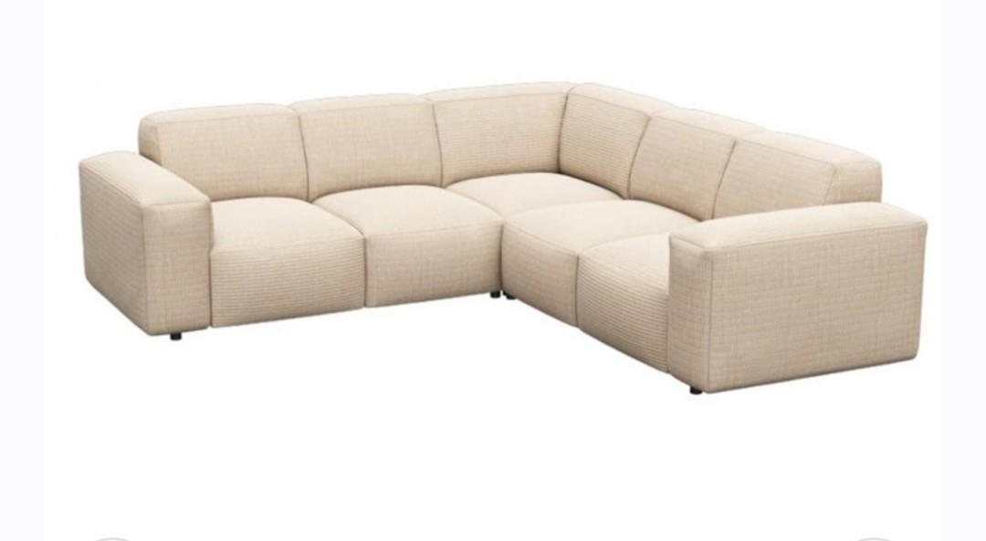 Beige Modern Four-Piece Sectional Sofa - photo 2