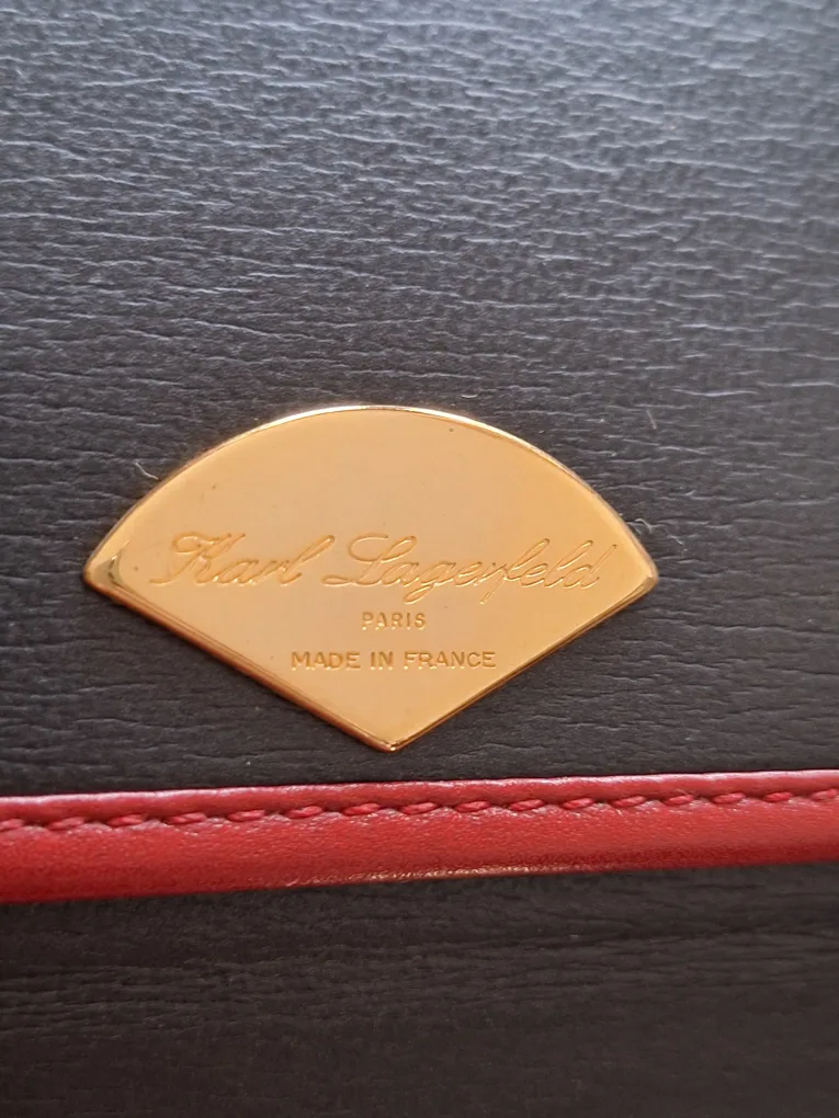 Karl Lagerfeld Paris Red Leather Crossbody Bag image indicator(5)