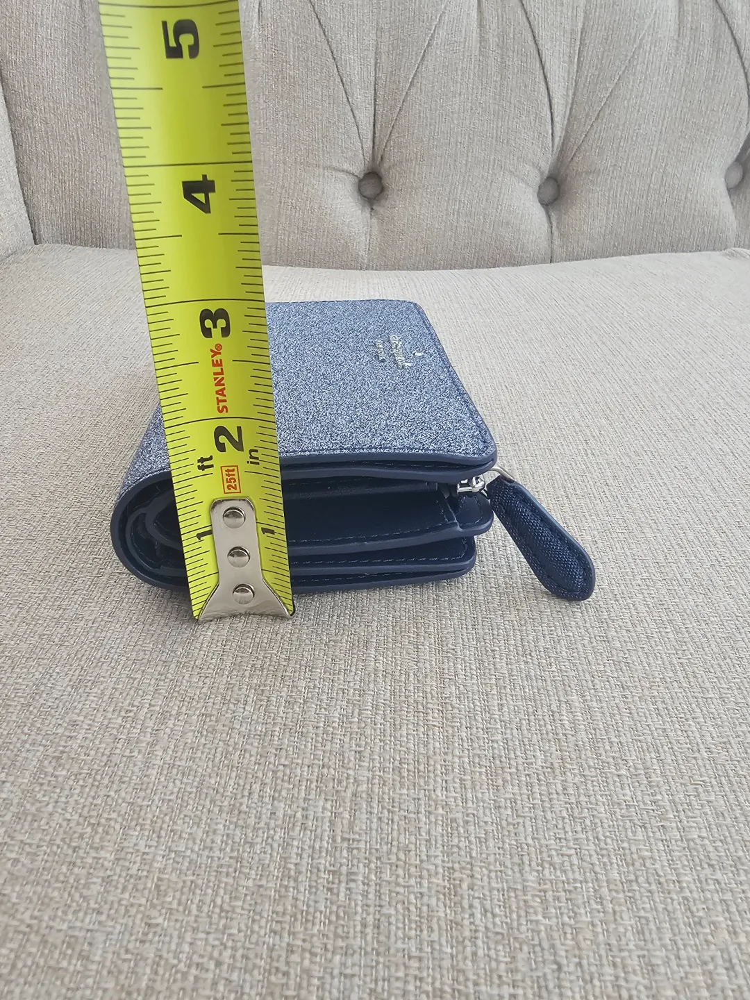 Brand New Authentic Kate Spade New York Glitter Compact Wallet image indicator(7)