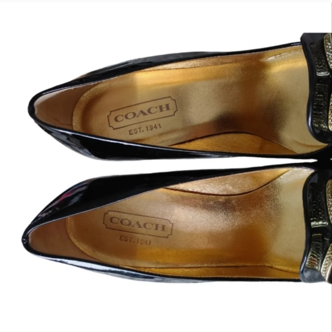 Coach Black Patent Leather Heels image indicator(6)