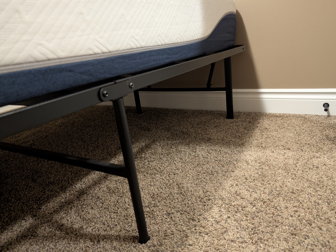 Full-Size Metal Bed Frame and mattress - photo 5