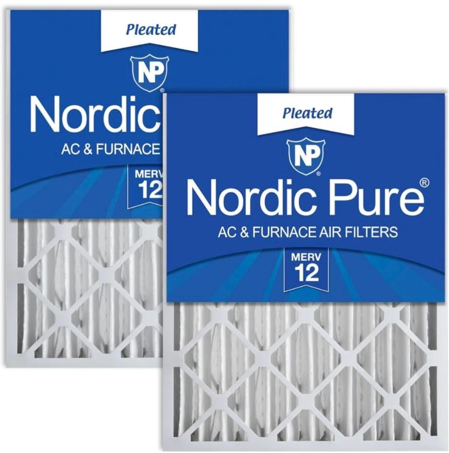 Pack of 2 Nordic Pure 16x20x4 furnace filters