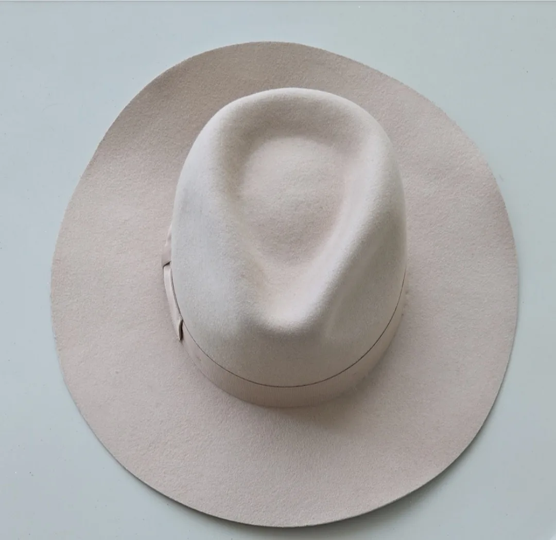 Wyeth Size OS Blush Pink Wool Fedora Hat thumbnail