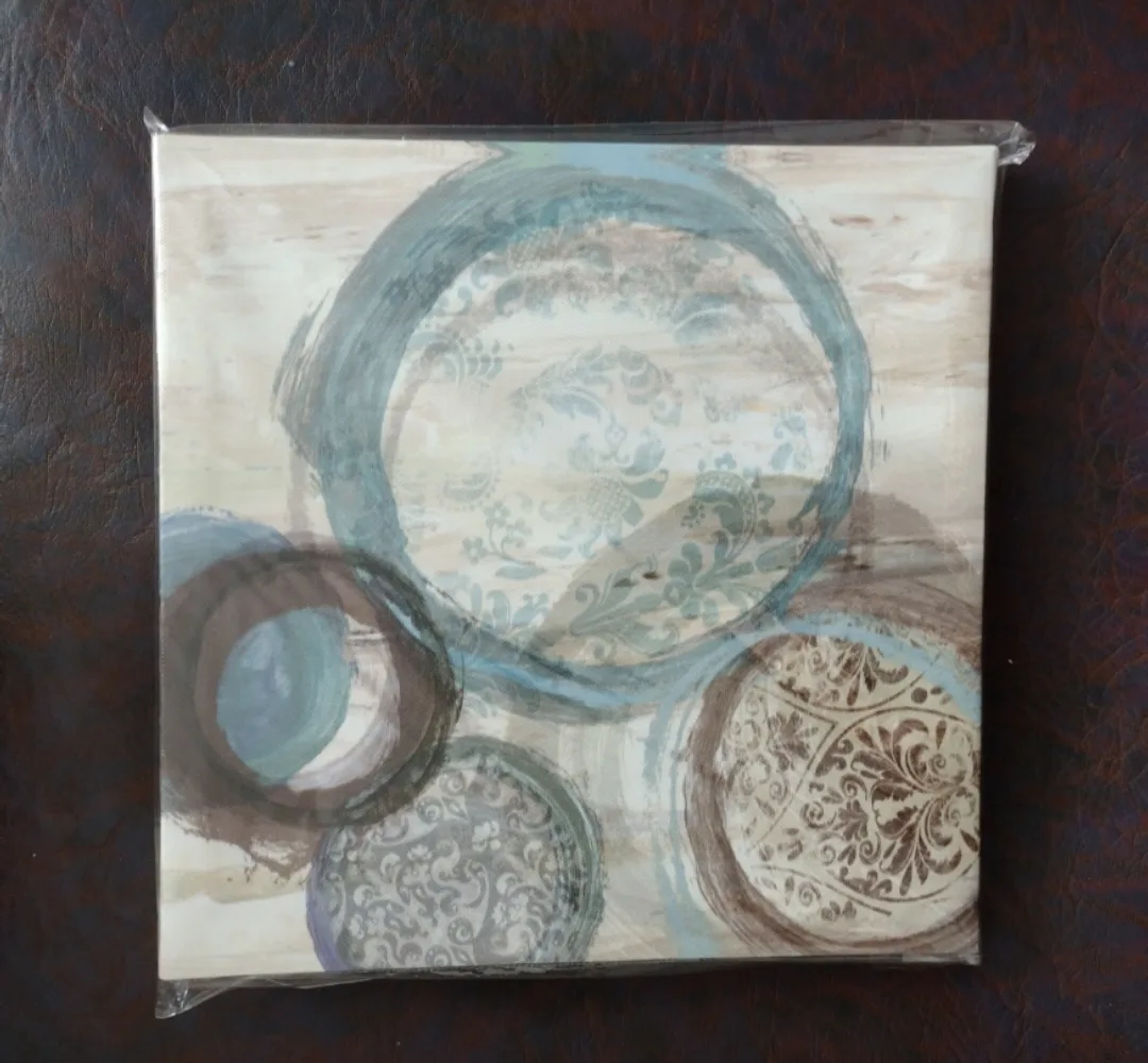 2 Canvas Wall Art - Blue Spheres and Live, Love, Laugh 💚 image indicator(2)