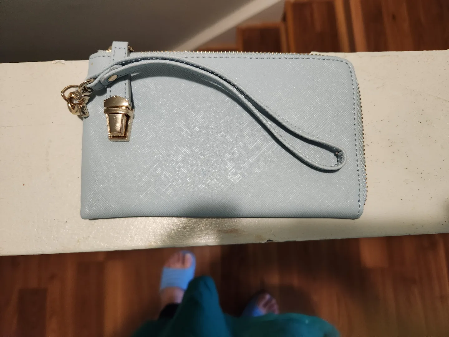 DANIER Light Blue Zip-Around Wallet thumbnail