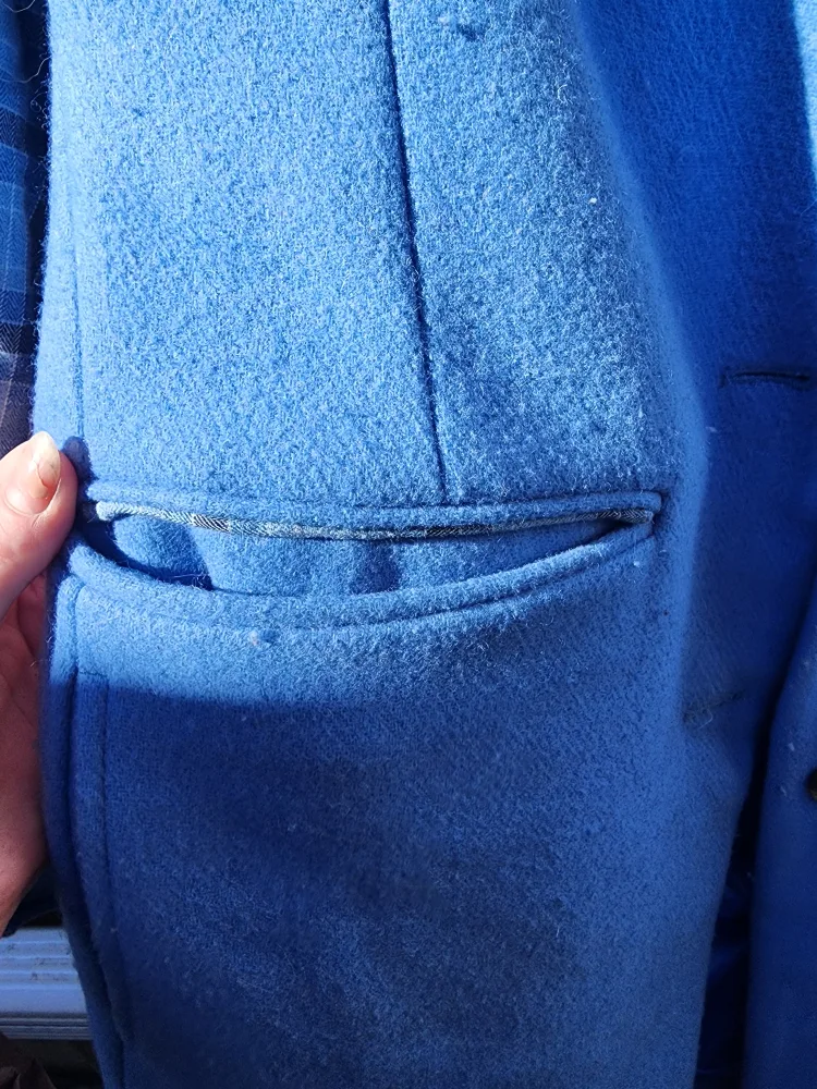 1MADISON Blue Wool Coat image indicator(3)