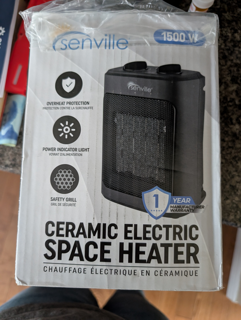 Senville 1500W Ceramic Electric Space Heater