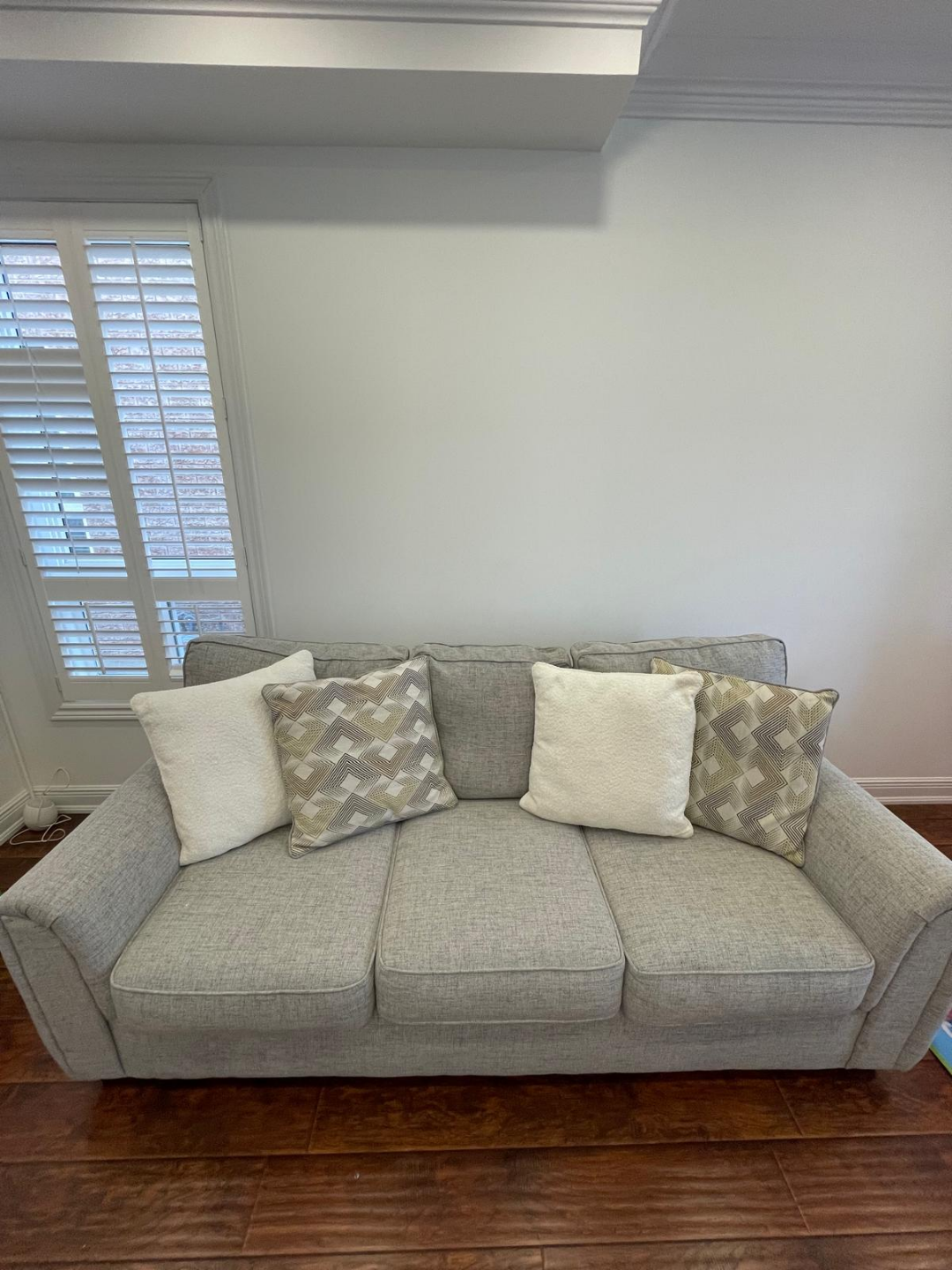 Grey Fabric Sofa - Three-Seater - photo 3