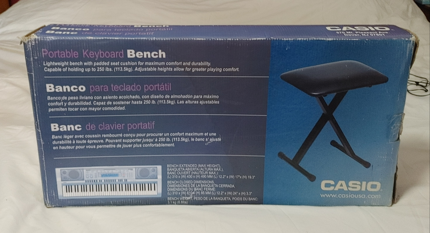 CASIO Portable Keyboard Bench