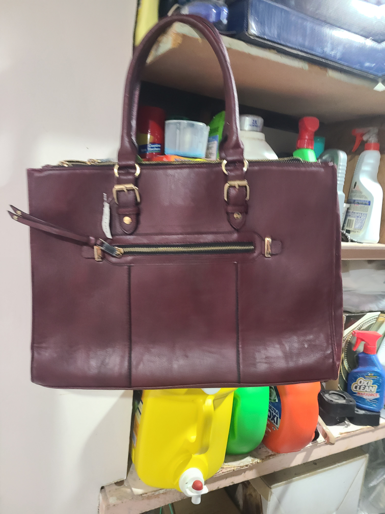 ALDO Burgundy Leather Tote Bag - photo 5