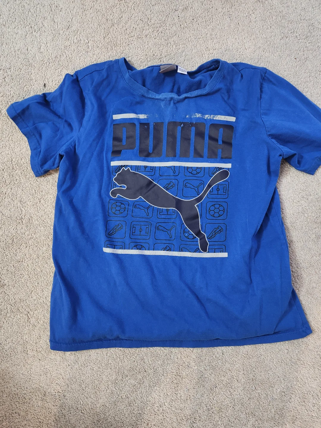 Puma Boys' Blue Graphic T-Shirt thumbnail