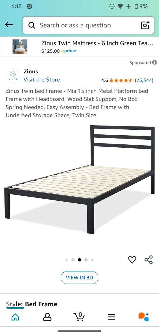 Zinus Mia Twin Metal Platform Bed Frame - photo 4
