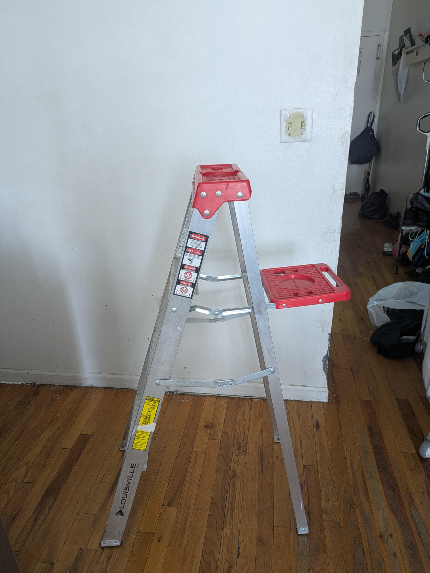 Louisville Ladder - 3-Step Aluminum Step Ladder with Tool Tray