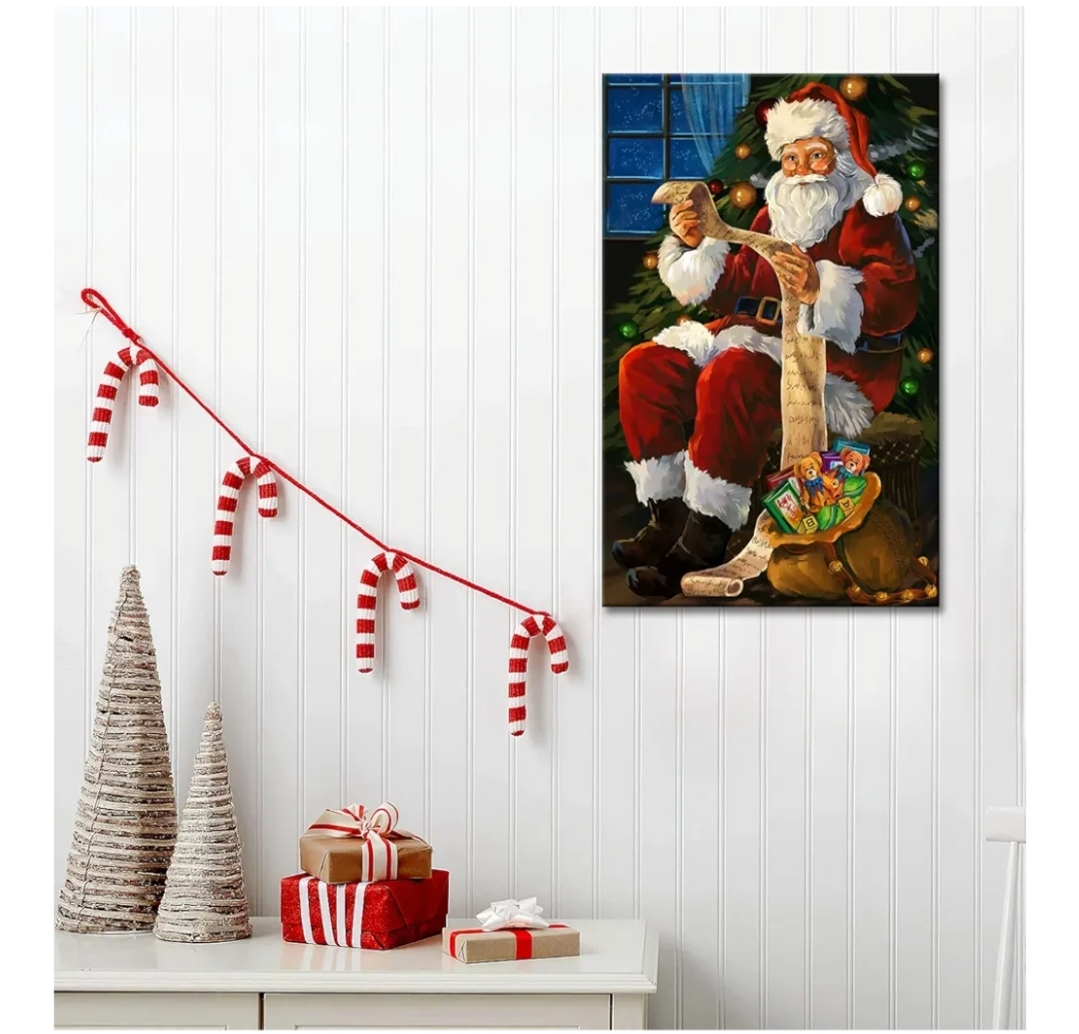 Santa Claus Christmas Canvas Wall Art - photo 2