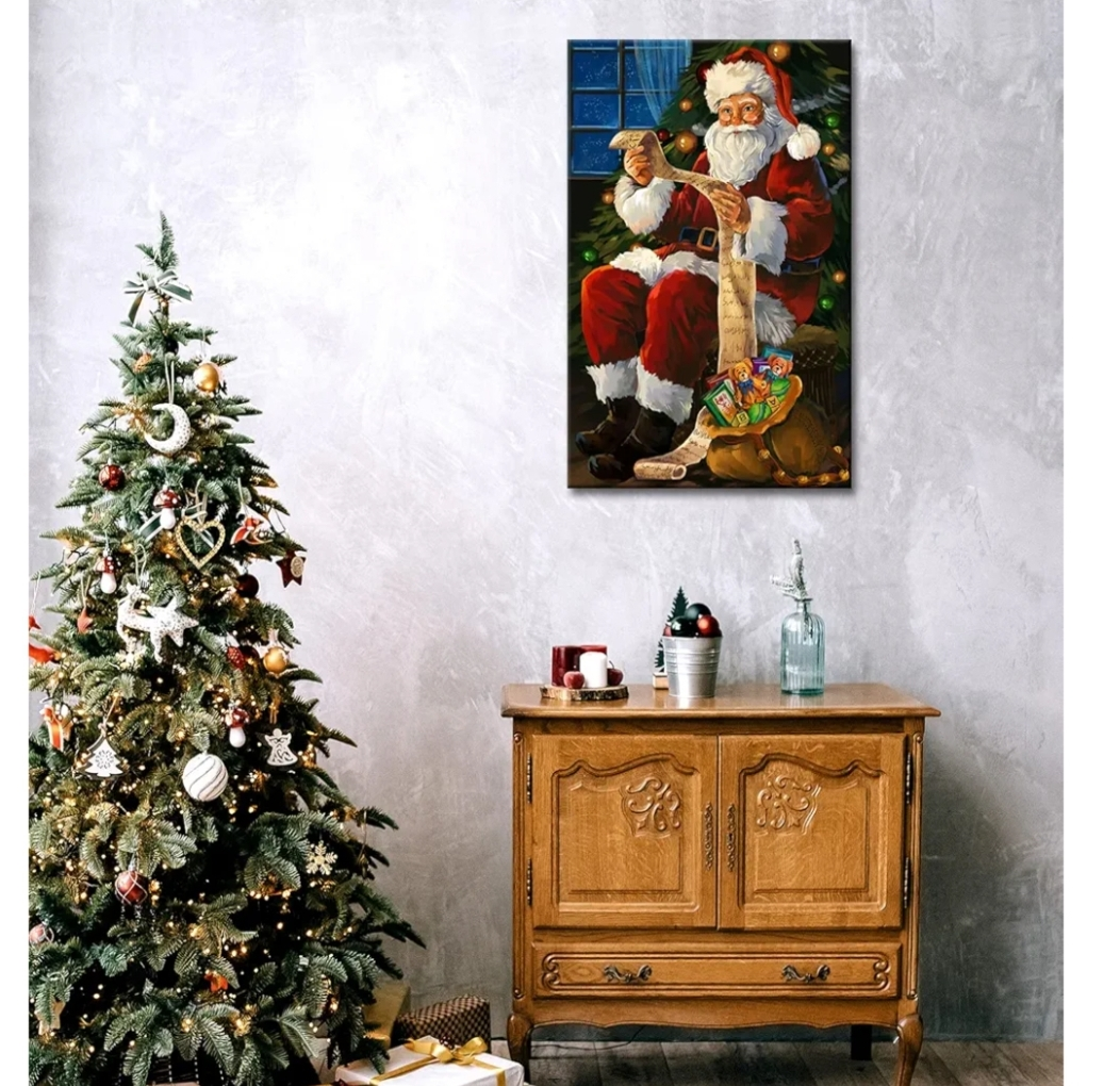 Santa Claus Christmas Canvas Wall Art - photo 4