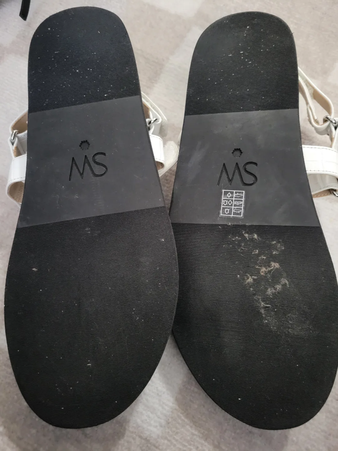 Stuart Weitzman White Leather Sandals image indicator(3)