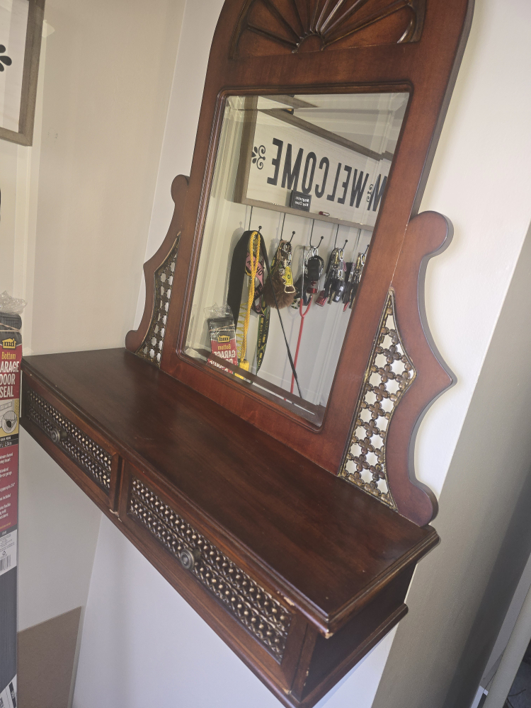 MOVING SALE - Antique Wooden Wall Mounted Mirror