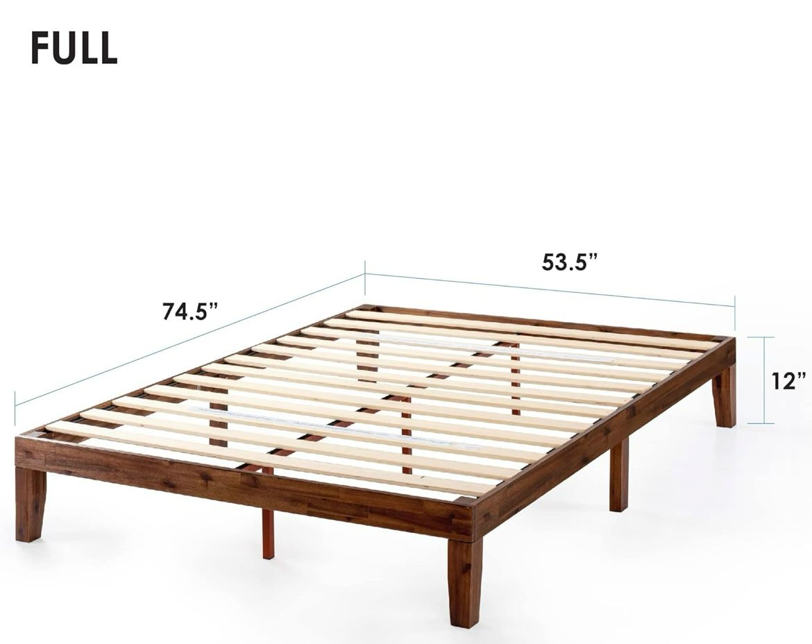 Full/Double Wooden Platform Bed Frame - photo 3