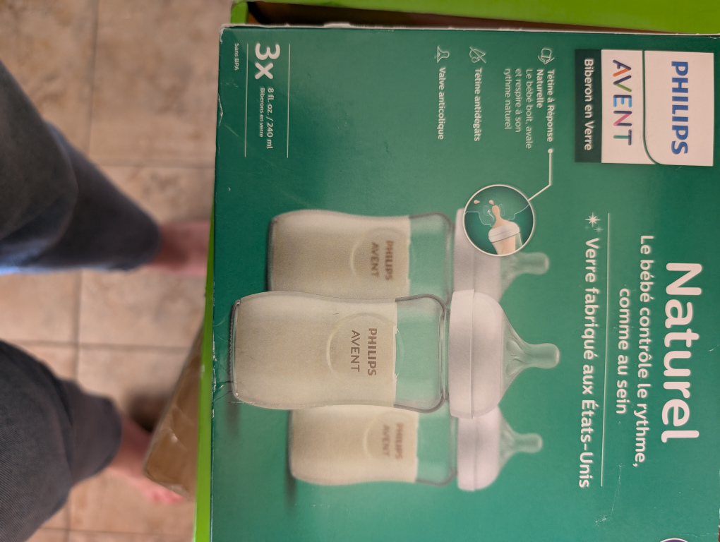Philips Avent Natural Baby Bottles - 3 Pack - 8oz/240ml
