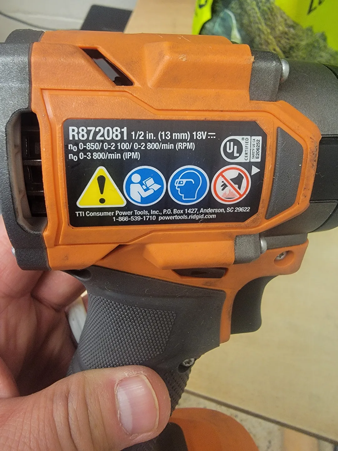 RIDGID 18V 1/2" stubby Subcompact Brushless Impact Wrench image indicator(6)