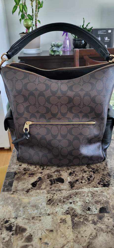 Coach Shoulder Bag Brown Signature Canvas - photo 3