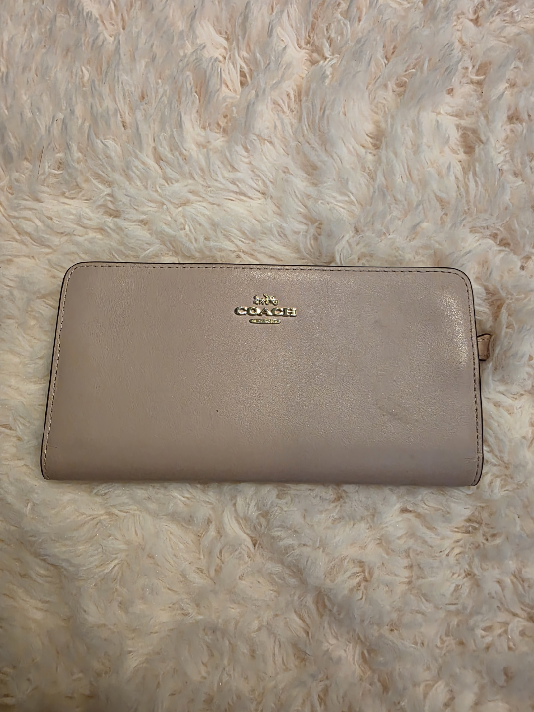 Coach Leather Wallet Blush Pink