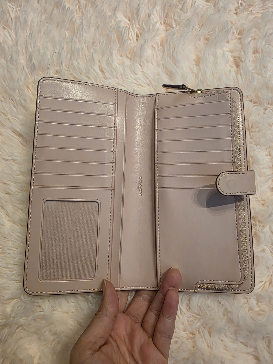 Coach Leather Wallet Blush Pink - photo 3