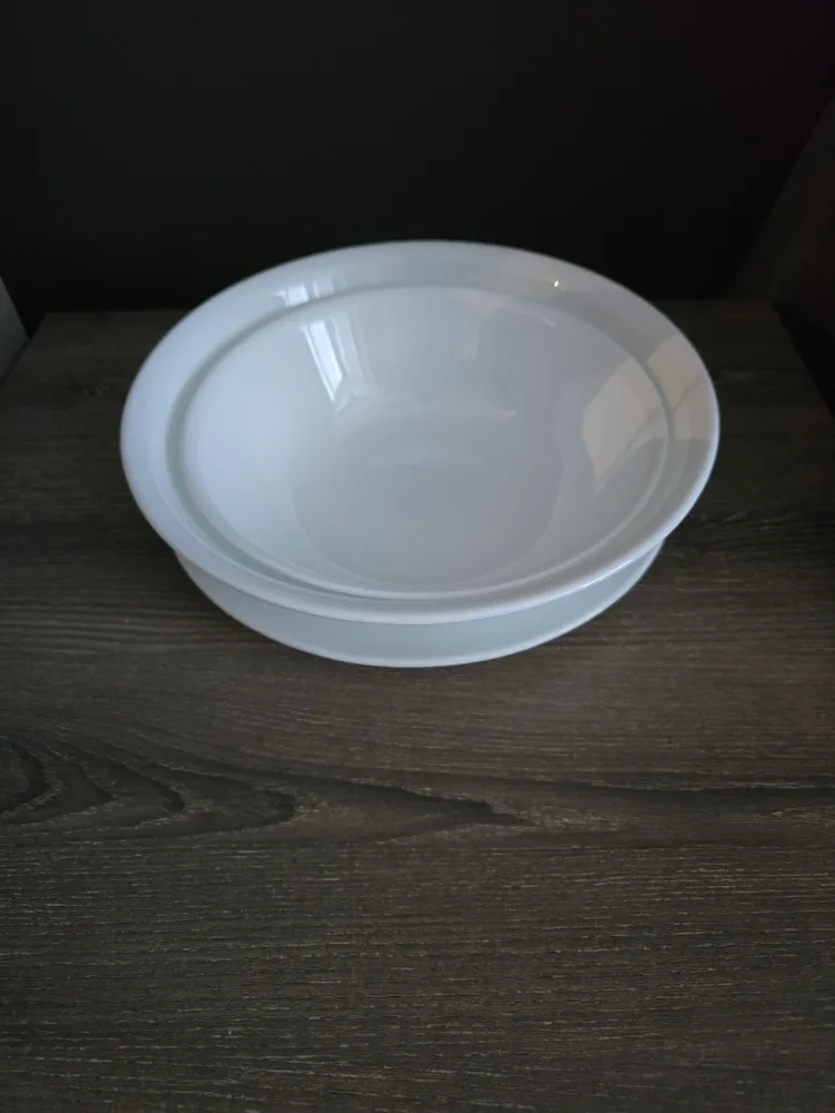 Corelle Vitrelle White Serving Bowls and Plate image indicator(4)