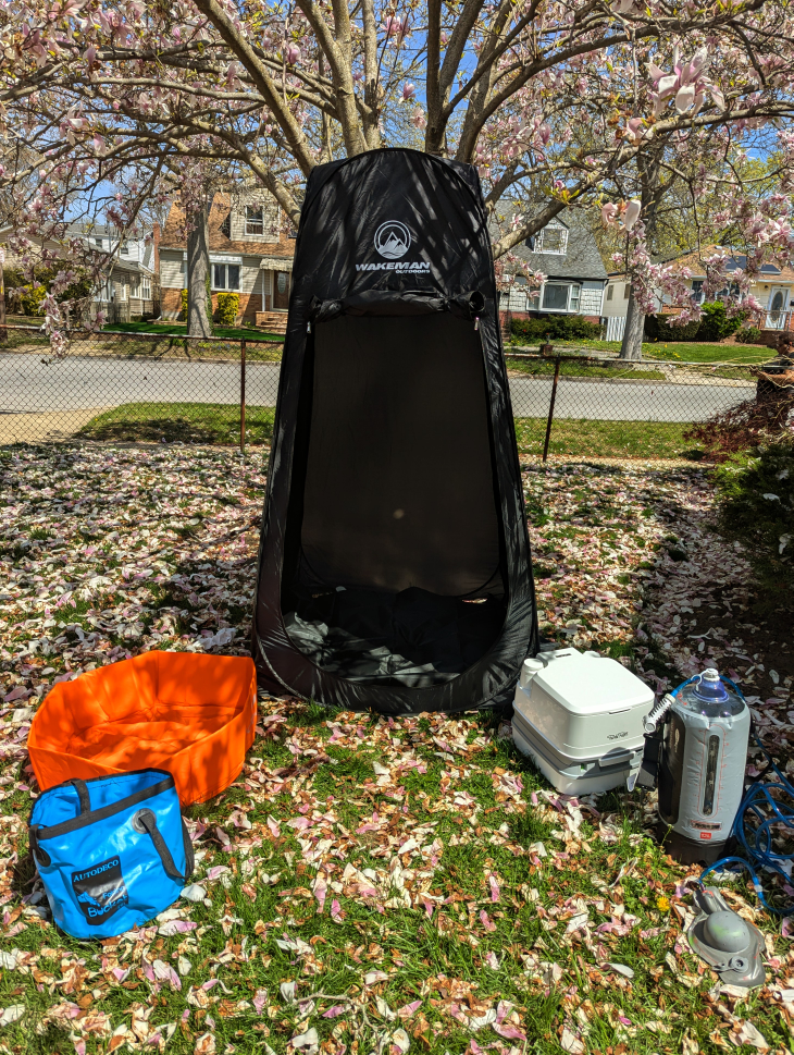 Camping Shower Bathroom Kit