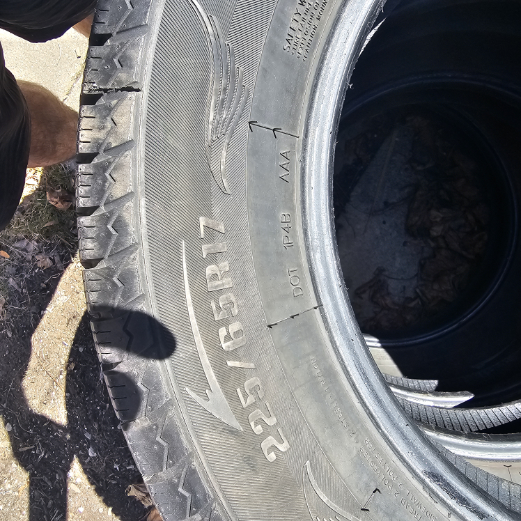 Four Used Winter Tires - 225/65R17