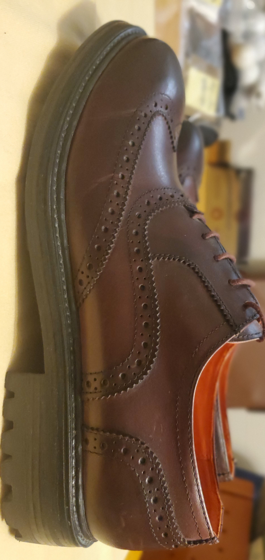 Crockett & Jones Men's Brown Leather Wingtip Oxford Shoes - photo 3