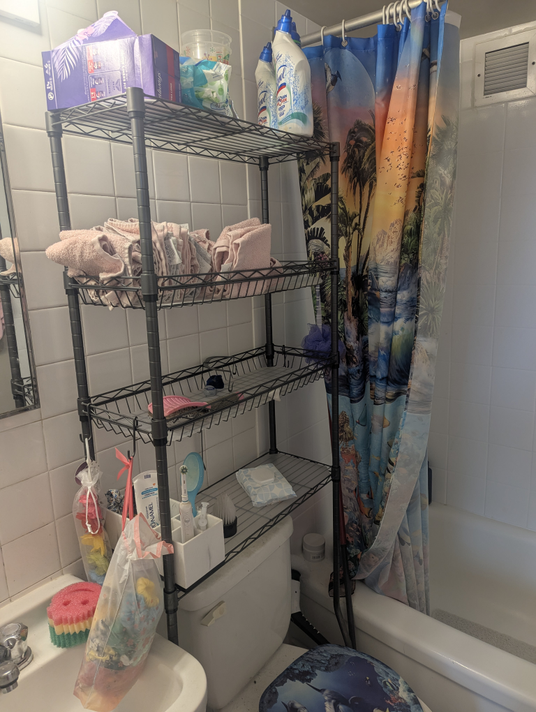 4-Tier Wire Bathroom Shelf Organizer - photo 2