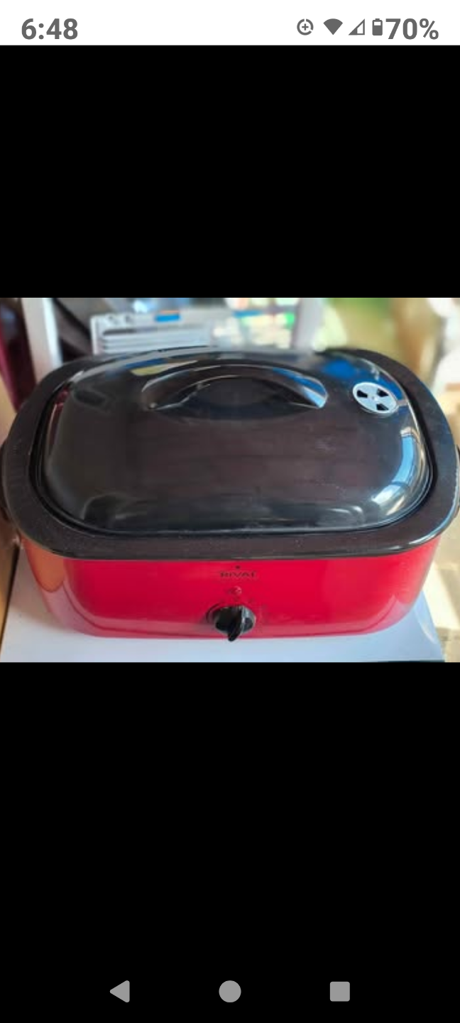 Red Electric Roaster Oven