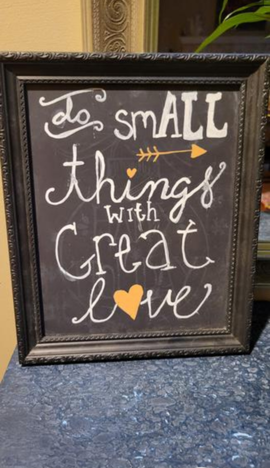 Inspiration Chalk Board In Black Frame Decorative Wall Art