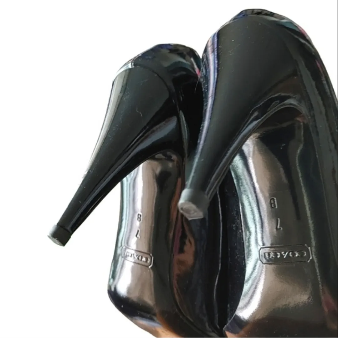 Coach Black Patent Leather Heels image indicator(8)
