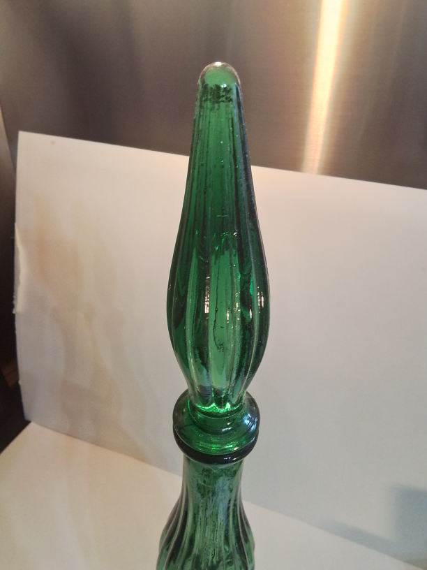 Vintage Green Handblown Empoli Decanter with Stopper💚 - photo 3