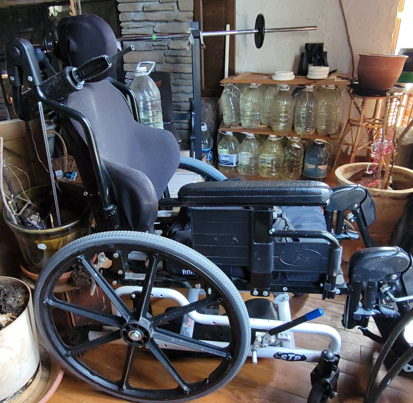 Used Wheelchair Reclinable with Headrest and Armrests