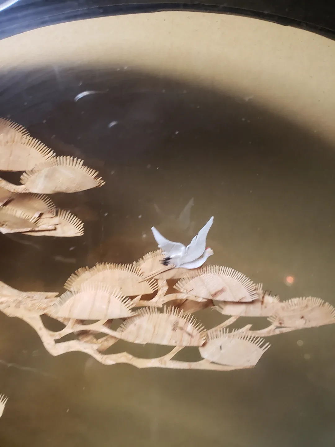 Vintage Cork Art Landscape in Glass Dome image indicator(4)