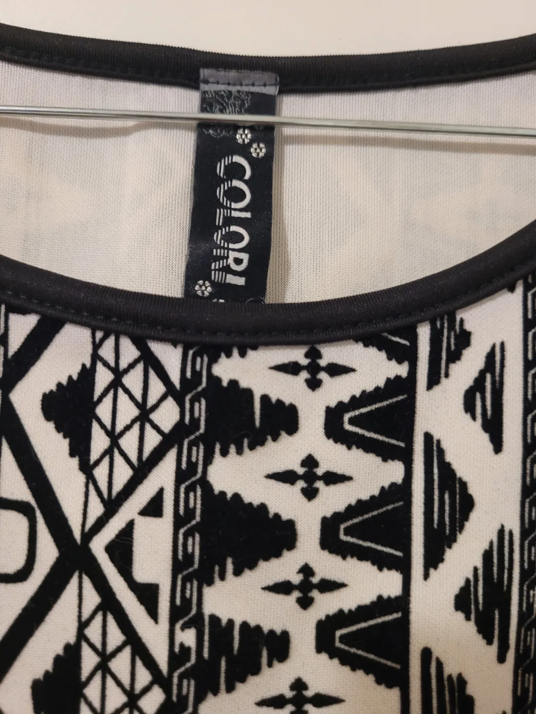 Black and White Geometric Print Mini Dress image indicator(4)