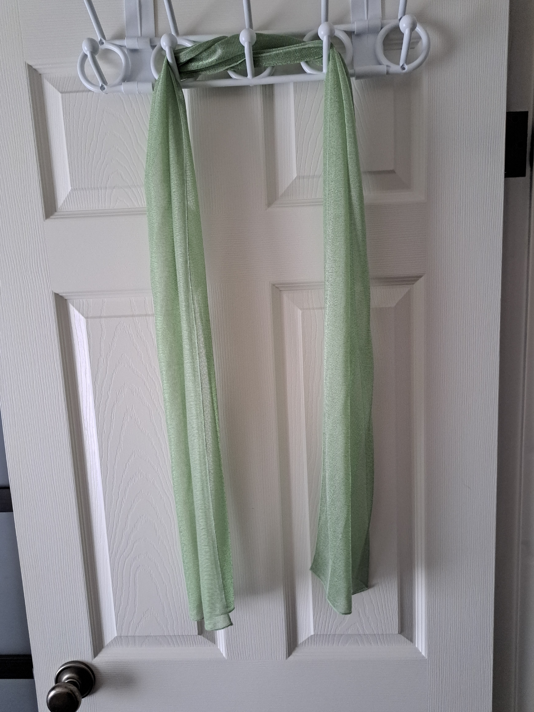 Light Green Halter Pleated Prom Dress with Matching Scarf - photo 5