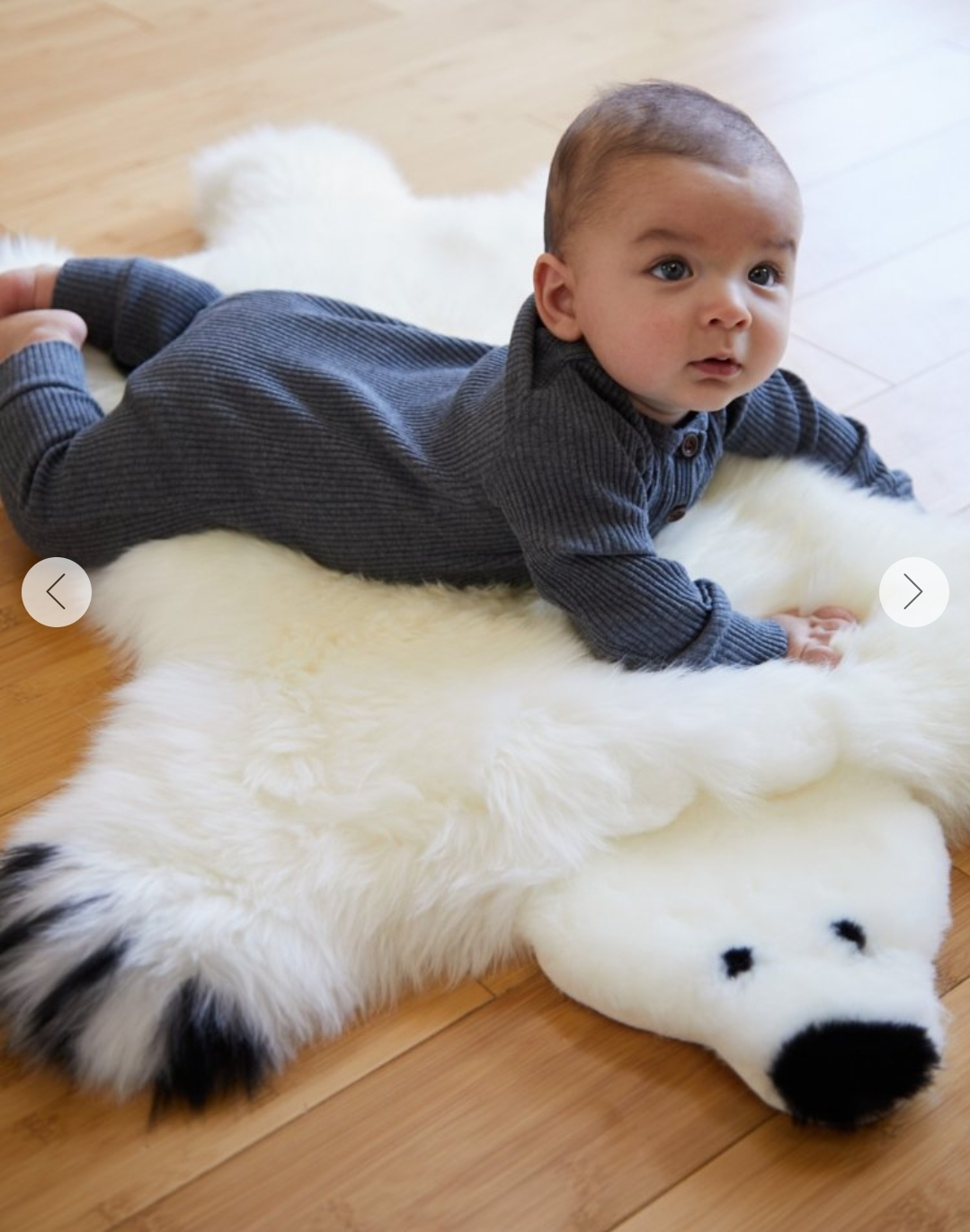 💚 NEW Sheepskin Polar Bear Rug - photo 2