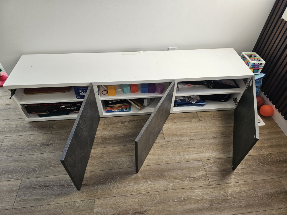 Modern Media Console with Storage - photo 3
