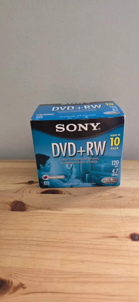 Sony DVD+RW 10-pack 120min 4.7GB discs thumbnail